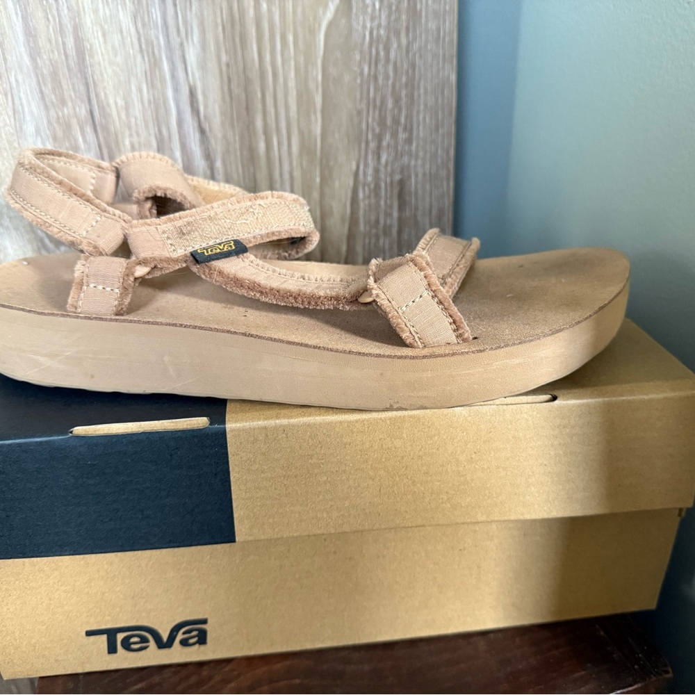 Teva Brown Canvas Sandals